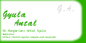gyula antal business card